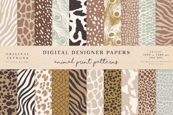 Animal Print Vector Seamless Patterns
