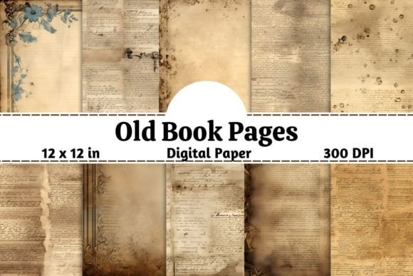 Antique Old Book Pages Digital Paper: A Versatile Tool for Creative Expression