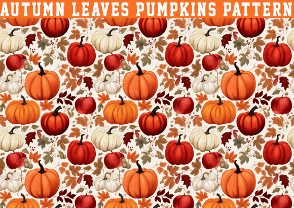 Autumn Leaves Pumpkin Pattern