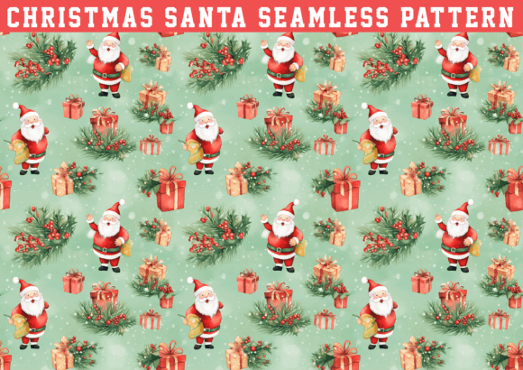 Chrismas Santa Pattern: A Versatile Digital Asset for Creative and Commercial Use