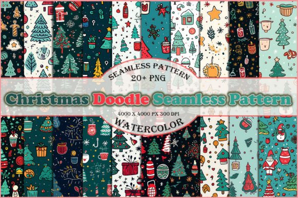 Christmas Doodle Draw Seamless Pattern: A Versatile Design Asset for the Holidays