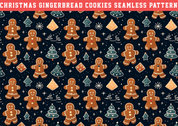 Christmas Gingerbread Cookie Pattern: A Festive Design for Creative Projects