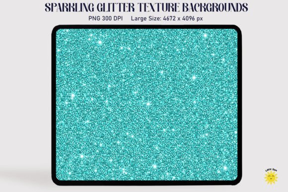 Cyan Sparkling Glitter Texture