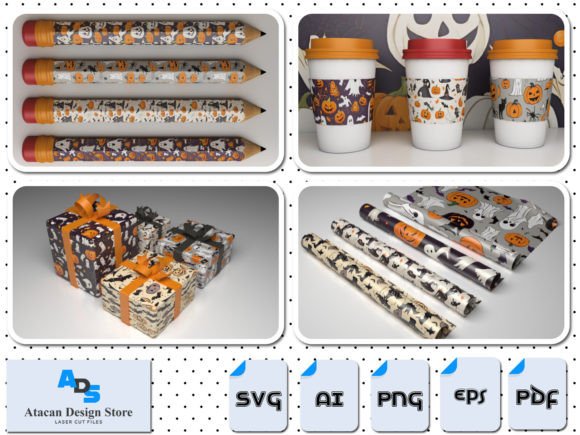 Halloween Patterns Pumpkin Spooky Bats