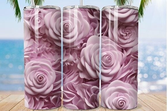 Lavender Rose Tumbler Elegance