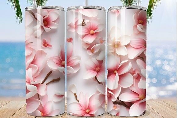 Magnolia Tangle Tumbler Art: A Fusion of Nature and Design in Everyday Use