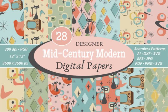 Mid Century Modern Seamless Patterns SVG: A Practical Guide to Retro Digital Assets