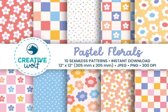 Pastel Florals and Checkers Patterns: A Strategic Design Resource for Creative Professionals
