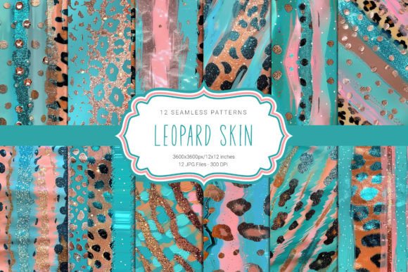 Pastel Leopard Skin Seamless Patterns