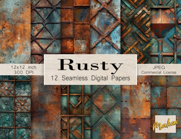 Rusted Iron Metal Texture Patterns: Elevating Digital Design with Authentic Industrial Decay