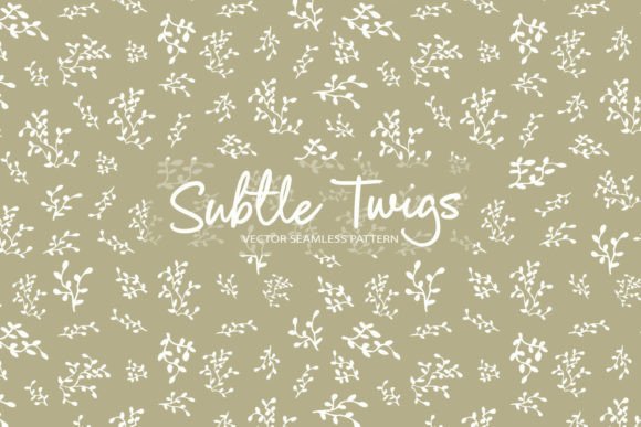 Subtle Twigs Seamless Pattern Graphic