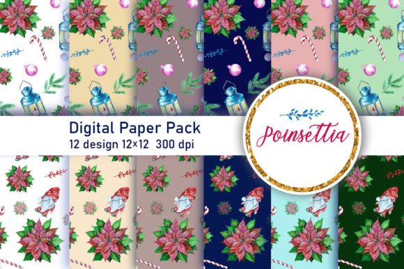 Watercolor Poinsettia Digital Paper JPG: A Versatile Tool for Creative Projects